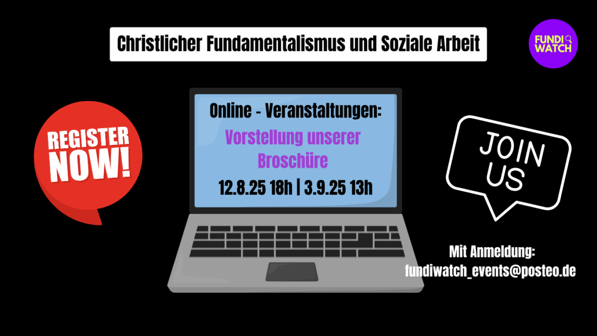 Online-Vorstellung der FundiWatch-Broschüre „Christlicher Fundamentalismus & Soziale Arbeit!